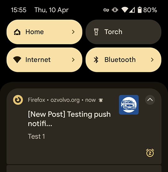 Oz Volvo push notification demo