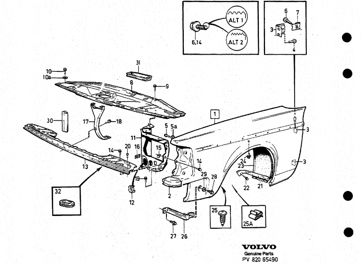 Volvo 244/242 bumper and front panel - Oz Volvo