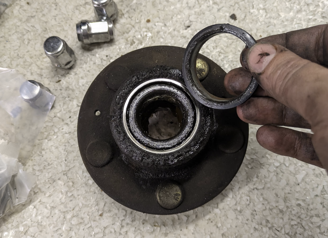 Volvo 240 failed front hub grease seal